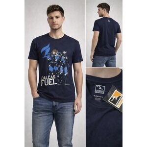 Overwatch League Dallas Fuel T-Shirt Kids Medium 10/12 Navy Blue NWT Gamer Tee